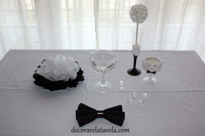tavola elegante colori bianco nero 04