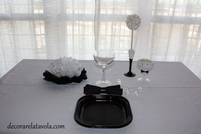 tavola elegante colori bianco nero 06